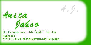 anita jakso business card
